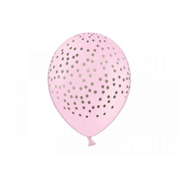 Luftballons - Dotty - Pink/Gold - 6er-Pack
