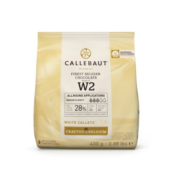 Schokolade - Weiß W2 - Callebaut - 400 g Schokolade - Weiß W2 - Callebaut - 400 g