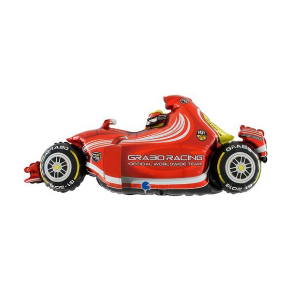 Folienballon - Rennwagen - Rot - Form - 107 cm Folienballon - Rennwagen - Rot - Form - 107 cm
