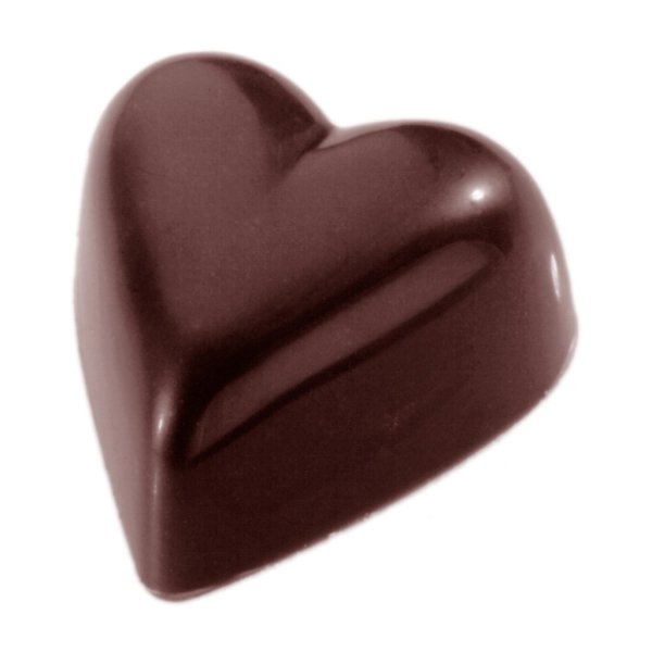 Pralinenform - Abgerundetes Herz - CW1417 - 3,1 cm - Chocolate World