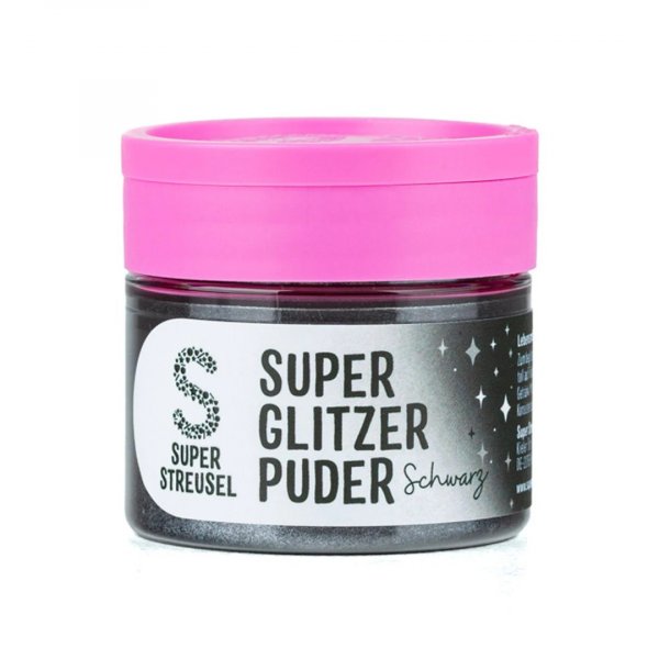Essbarer Glitzer - Super Streusel - SuperLustreDust - Schwarz - 10 g Essbarer Glitzer - Super Streusel - SuperLustreDust - Schwarz - 10 g