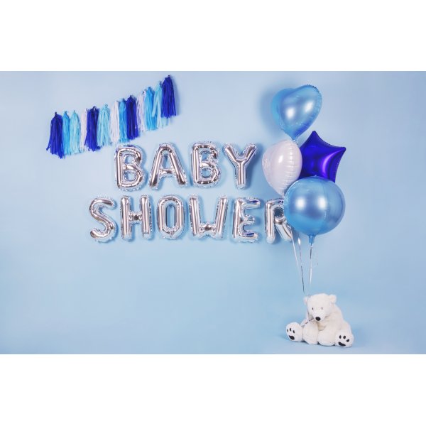 Buchstabenballons - Silber - 35 cm