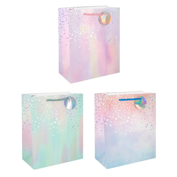 Geschenkt�ten/Angelstaubbeutel - Pastellfarbene Sterne & Mond - Klein, 18 x 23 cm - 12er-Packung