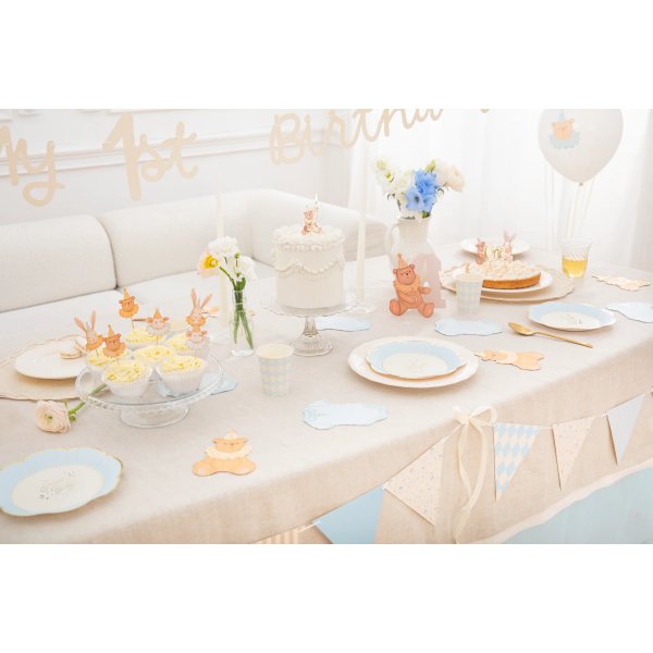 Servietten - Babybody - Blau/Gold - 10er-Packung Servietten - Babybody - Blau/Gold - 10er-Packung
