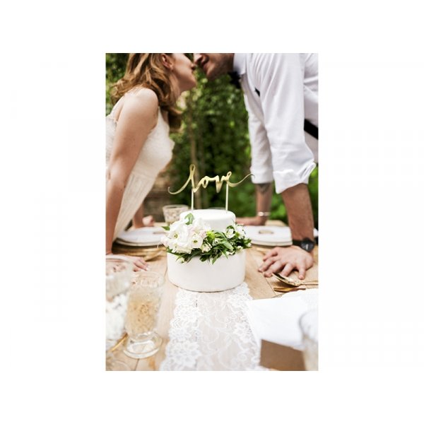 Kuchendeckel - Liebe - Gold