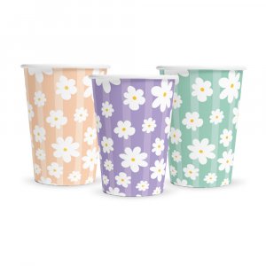 Pappbecher - Sommerblumen - 8er-Packung Pappbecher - Sommerblumen - 8er-Packung