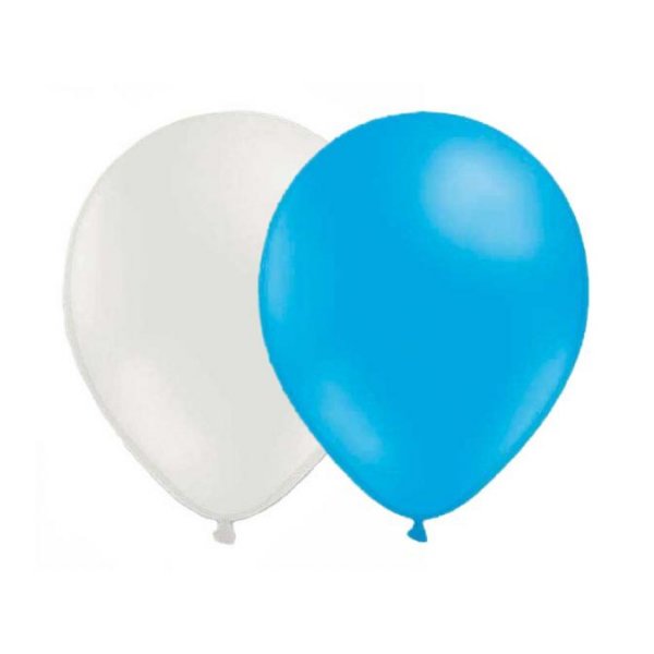 Luftballons - 10er-Pack - Hellblau/Wei