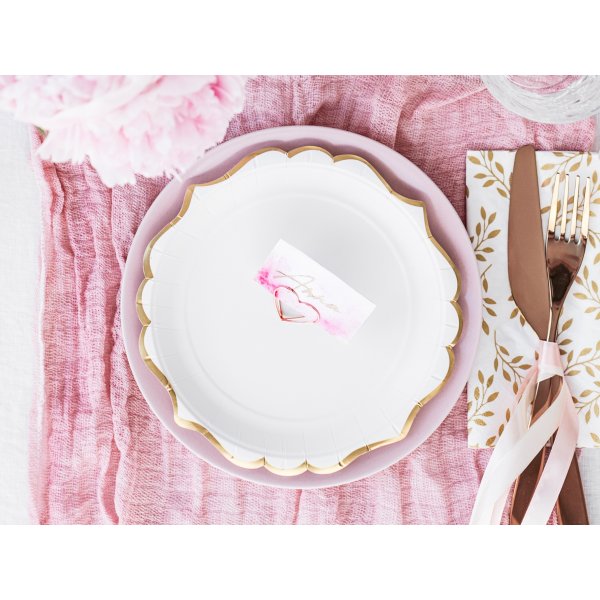 Dessertteller - Weiß mit Goldrand - 6er-Pack Dessertteller - Weiß mit Goldrand - 6er-Pack