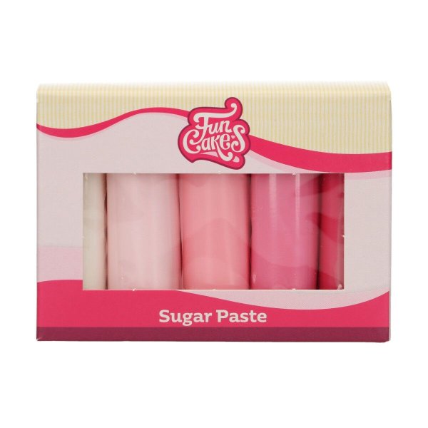 Zuckerpaste - Mixpack - Pink - FunCakes - 5x100g Zuckerpaste - Mixpack - Pink - FunCakes - 5x100g