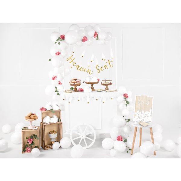 Pastellballons - Premium 27 cm - Weiß - 100er-Pack
