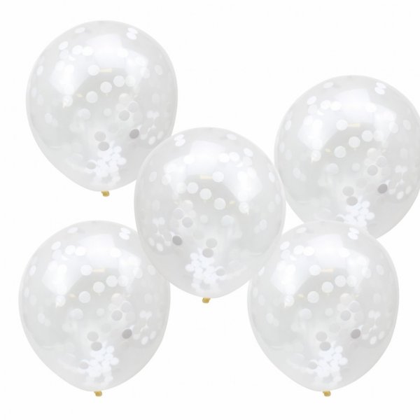 Konfetti-Luftballons - Weiß - 5er-Pack Konfetti-Luftballons - Weiß - 5er-Pack