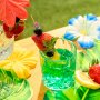 Snack- und Getr�nkesticks - Mischung mit kleinen Bl�ten - 12 cm - 25 St�ck