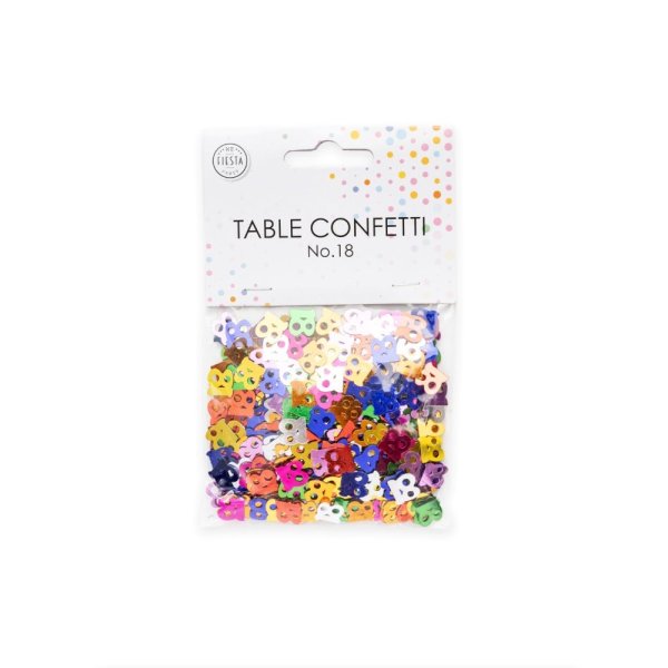 Tischkonfetti - Nummer 18 - Metallic-Farbmix - 14 Gramm Tischkonfetti - Nummer 18 - Metallic-Farbmix - 14 Gramm