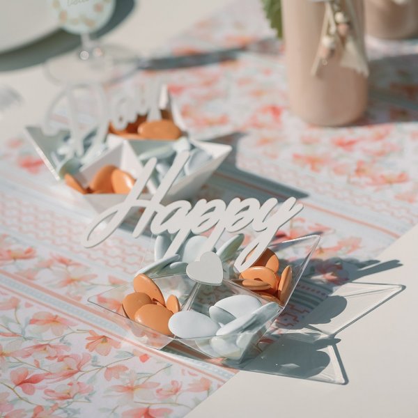 Selbstklebende Dekoration - Happy Day - Weiß Selbstklebende Dekoration - Happy Day - Weiß