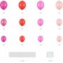 Ballongirlande - Rosa Herz