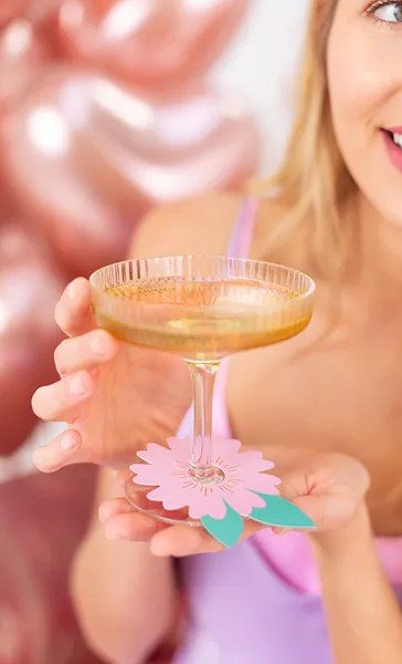 Getrnkeanhnger - Blumen - 10er-Pack