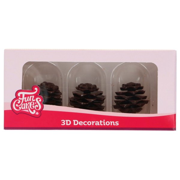 Funcakes - Schokoladendekorationen - Waffeln - 3 Stück Funcakes - Schokoladendekorationen - Waffeln - 3 Stück