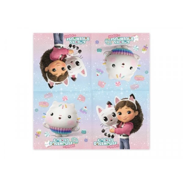 Servietten - Gabby\\\'s Dollhouse - Der Film - 20er-Pack - 33 x 33 cm