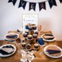 Servietten - Marineblau mit Goldrand - 16er-Packung Servietten - Marineblau mit Goldrand - 16er-Packung