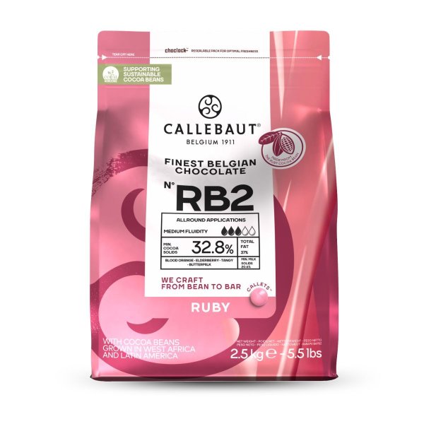 Ruby Schokolade RB2 - 400 g - Callebaut Ruby Schokolade RB2 - 400 g - Callebaut