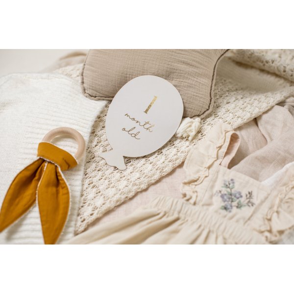 Ballonfrmige Karten fr Baby-Meilensteine