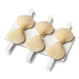 Wäscheklammern mit Muscheln - Weiß - 6er-Packung Wäscheklammern mit Muscheln - Weiß - 6er-Packung