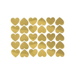 Herzförmige Aufkleber - Gold - 30 Stück Herzförmige Aufkleber - Gold - 30 Stück