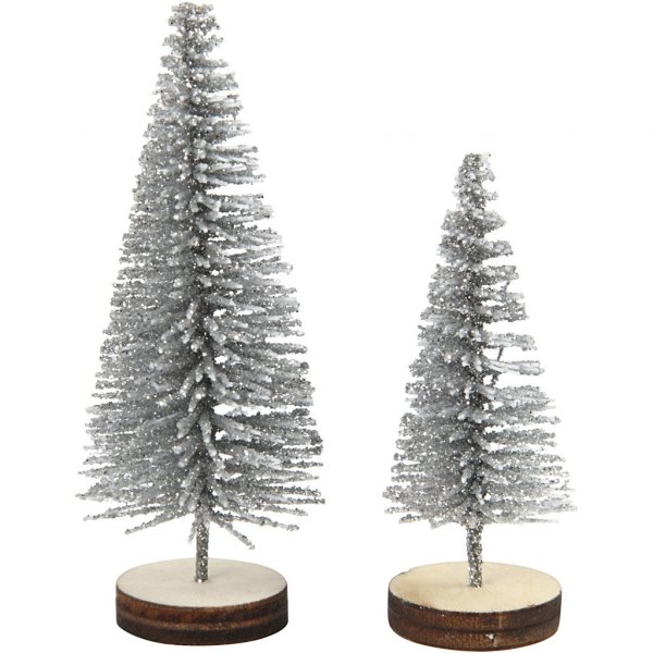 Weihnachtsmann-Accessoires - Tannenbäume - Silber - 5er-Pack Weihnachtsmann-Accessoires - Tannenbäume - Silber - 5er-Pack