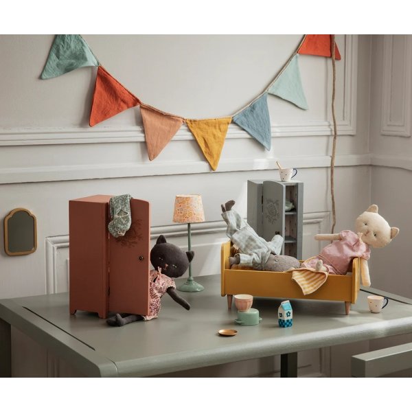 Miniaturgarderobe - Maileg - Grau/Mint