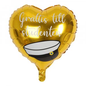 Folienballon - Herz - Student - Gold Folienballon - Herz - Student - Gold
