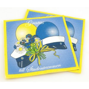 Servietten - Herzlichen Glückwunsch zum Abitur - Blau/Gelb - 20er-Pack Servietten - Herzlichen Glückwunsch zum Abitur - Blau/Gelb - 20er-Pack
