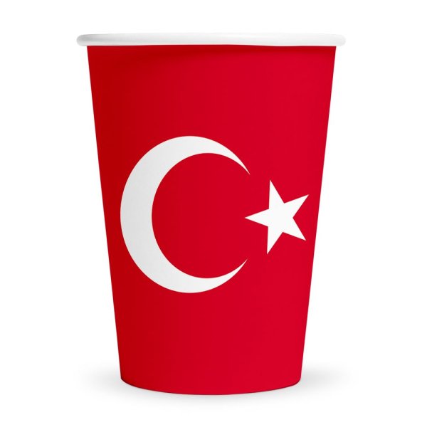 Pappbecher - Türkei - 210 ml - 8er-Packung Pappbecher - Türkei - 210 ml - 8er-Packung