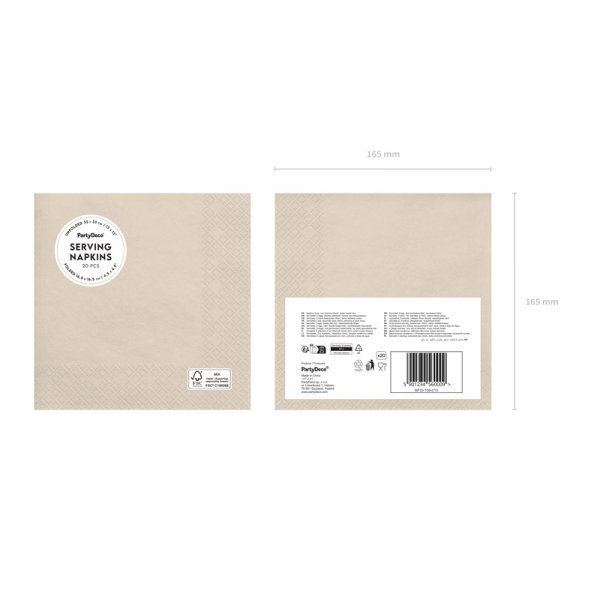 Papierservietten - Beige Papierservietten - Beige