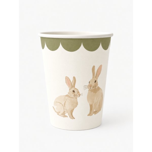 Pappbecher - Gartenparty - Blumenmuster - Lavendelblau - 8er-Pack Pappbecher - Gartenparty - Blumenmuster - Lavendelblau - 8er-Pack