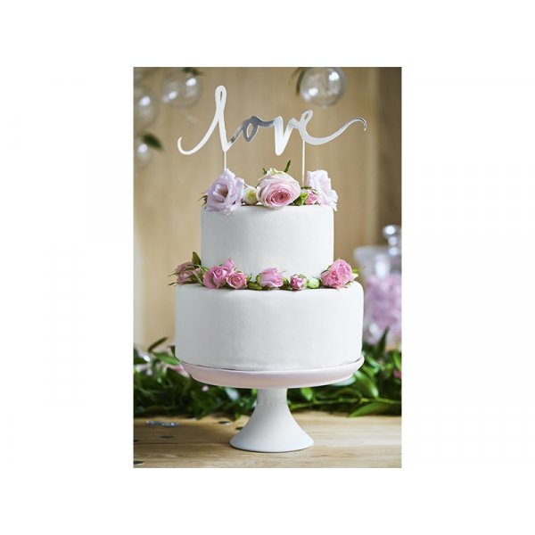Cake Topper - Liebe - Silber