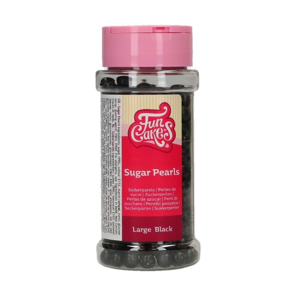 Zuckerperlen - Groß - Schwarz - Funcakes - 80 g Zuckerperlen - Groß - Schwarz - Funcakes - 80 g