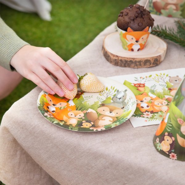 Pappteller - Freunde des Waldes - 18 cm - 6er-Pack Pappteller - Freunde des Waldes - 18 cm - 6er-Pack