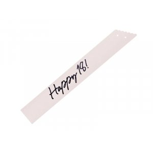 Schärpe - Happy 18 - Schwarz/Weiß Schärpe - Happy 18 - Schwarz/Weiß
