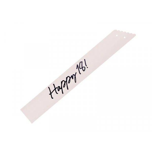 Sch�rpe - Happy 18 - Schwarz/Wei�