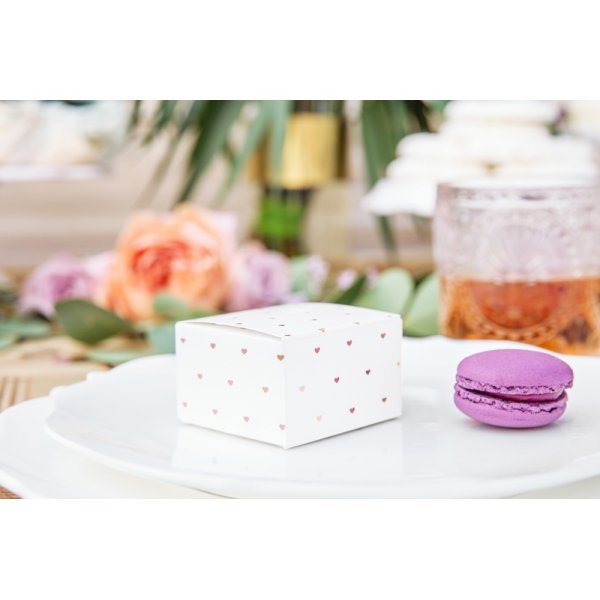 Geschenkboxen - Kleine Herzen - Rosgold - 10er-Pack