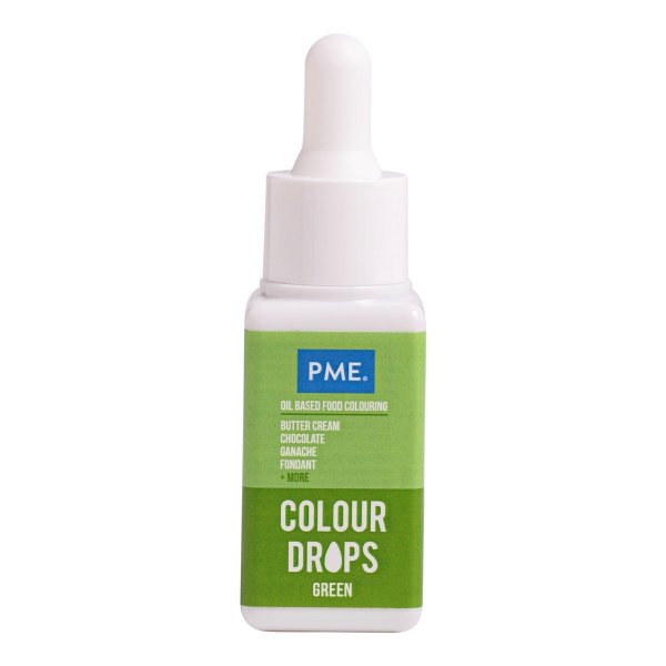 PME Colour Drops - Lebensmittelfarbe auf Ölbasis - Grün - 20 ml PME Colour Drops - Lebensmittelfarbe auf Ölbasis - Grün - 20 ml