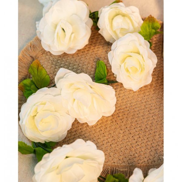 Blumengirlande - Rosen - Weiß - 2,2 m Blumengirlande - Rosen - Weiß - 2,2 m