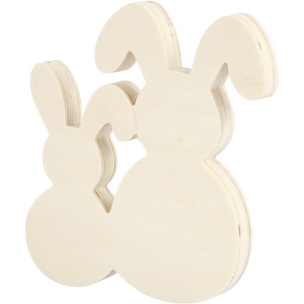 Holzdekoration - Hasen