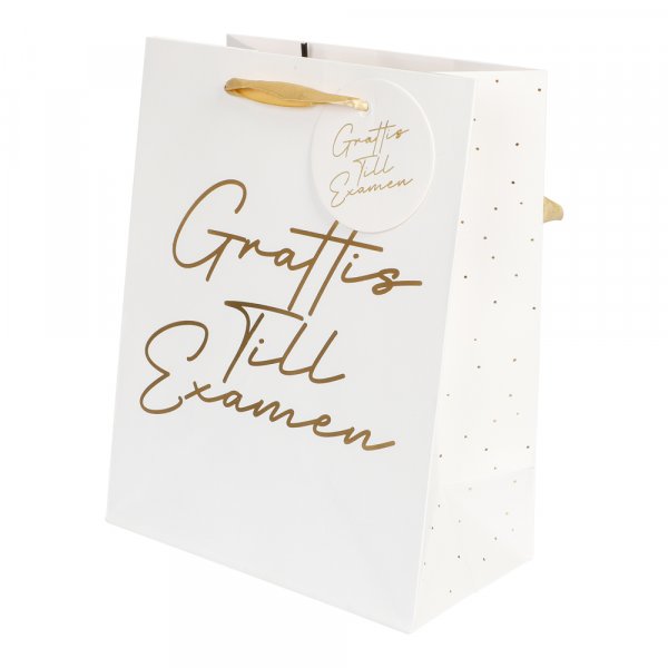 Geschenktüte - \\\"Herzlichen Glückwunsch zum Abschluss\\\" - Weiß Geschenktüte - \\\"Herzlichen Glückwunsch zum Abschluss\\\" - Weiß