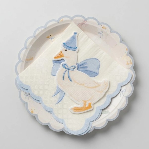 Servietten - Ente - Geburtstagsente - Lavendelblau - 16er-Packung Servietten - Ente - Geburtstagsente - Lavendelblau - 16er-Packung
