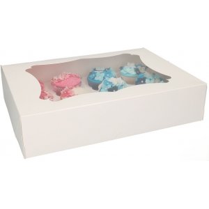 Cupcake-Box für 12 oder 24 Cupcakes - Funcakes Cupcake-Box für 12 oder 24 Cupcakes - Funcakes