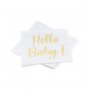 Servietten - Hello Baby - Gold - 20er-Packung Servietten - Hello Baby - Gold - 20er-Packung