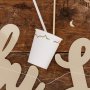 Pappbecher - Weiß mit Goldrand - 8er-Packung Pappbecher - Weiß mit Goldrand - 8er-Packung