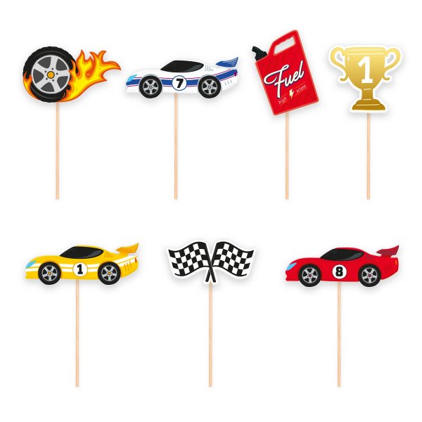Kuchenspieße - Rennsport - 7er-Pack Kuchenspieße - Rennsport - 7er-Pack