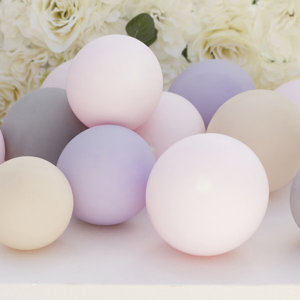 Ballonmix - Lila/Rosa/Grau/Beige - Ø12 cm - 40 Stk Ballonmix - Lila/Rosa/Grau/Beige - Ø12 cm - 40 Stk